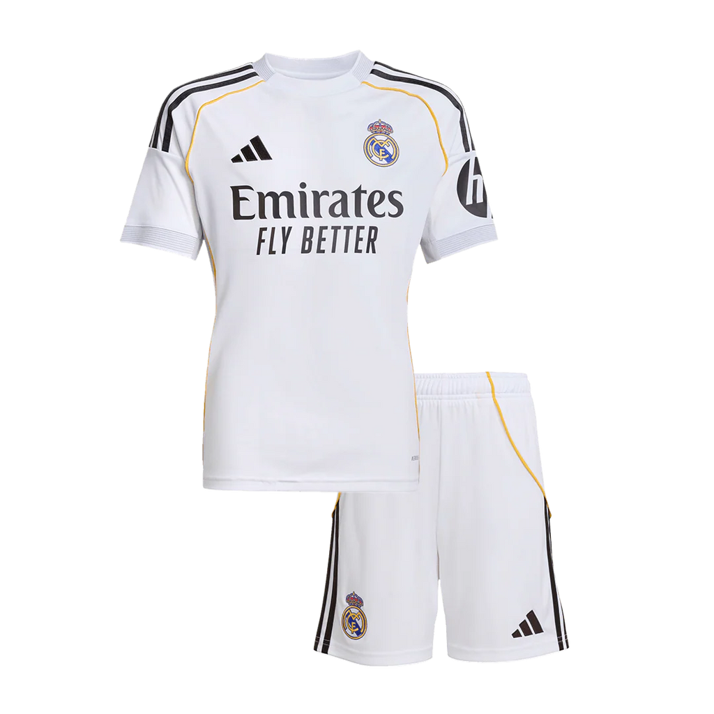 REAL MADRID MAILLOT + SHORT DOMICILE 2025/26 ENFANT