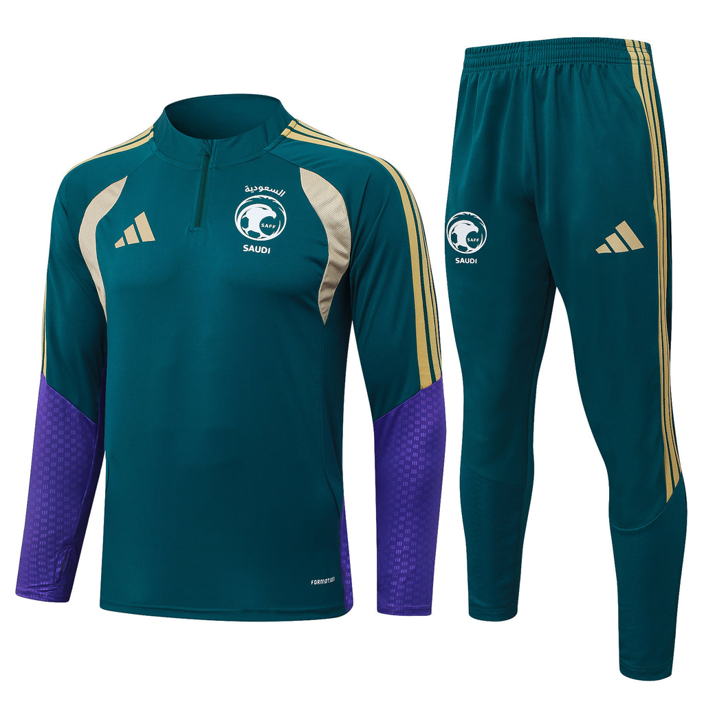 ARABIE SAOUDITE SURVETEMENT D'ENTRAÎNEMENT TIRO 26 COUPE DU MONDE 2026 - VERT/VIOLET