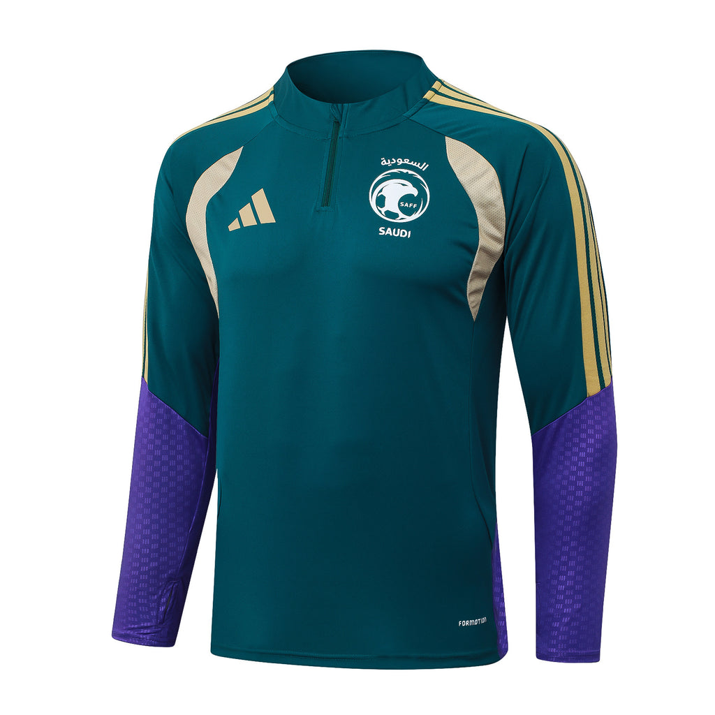 ARABIE SAOUDITE SURVETEMENT D'ENTRAÎNEMENT TIRO 26 COUPE DU MONDE 2026 - VERT/VIOLET