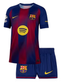 BARCELONE DOMICILE MAILLOT + SHORT 2025/26 ENFANT