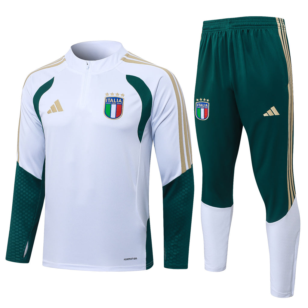 ITALIE SURVETEMENT D'ENTRAÎNEMENT TIRO 26 - BLANC/VERT