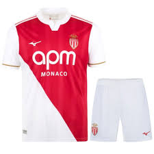 AS MONACO DOMICILE MAILLOT + SHORT 2025/26 ENFANT