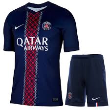 PARIS SAINT GERMAIN DOMICILE MAILLOT + SHORT 2025/26 ENFANT