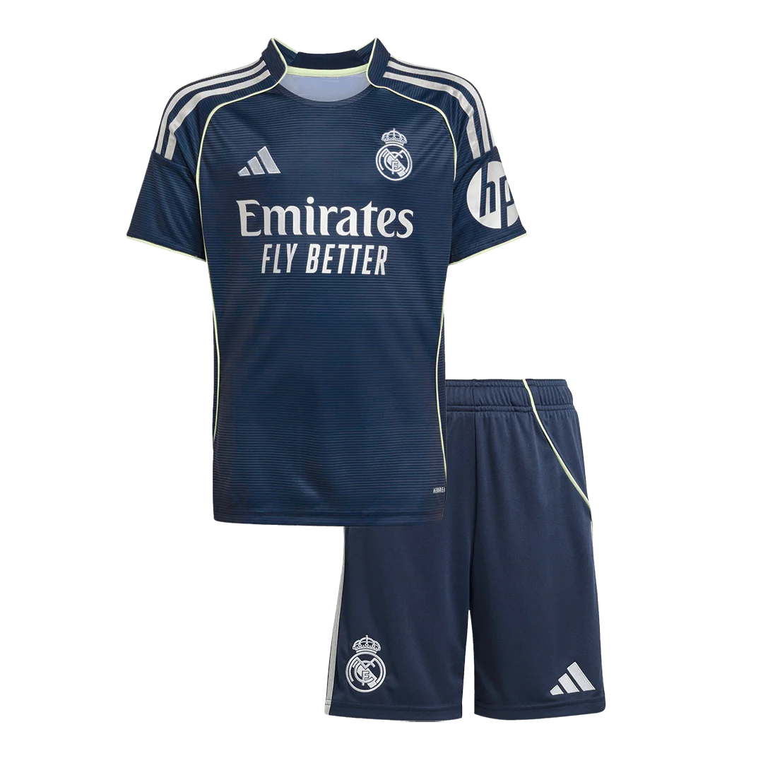 REAL MADRID MAILLOT + SHORT EXTÉRIEUR 2025/26 ENFANT