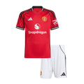 MANCHESTER UNITED DOMICILE MAILLOT + SHORT 2025/26 ENFANT